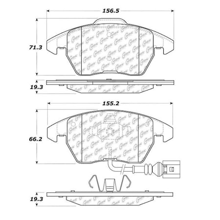 Centric Parts 300 Series Pad, 300.11070 300.11070